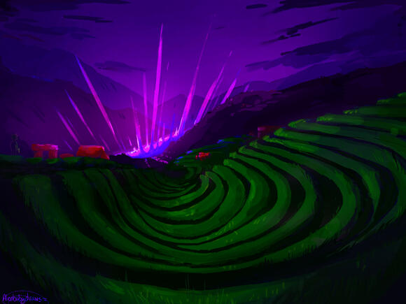 November - Land of Mounds and Xenon (by Alienbabydraws)